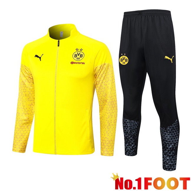 Dortmund BVB Training Jacket Suit Yellow 2023/2024