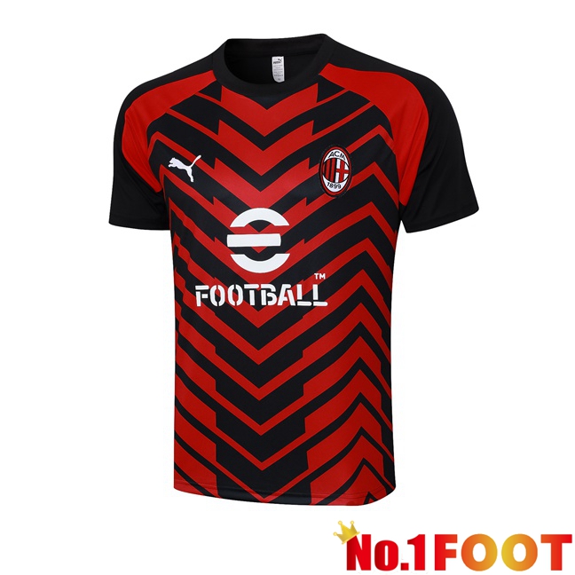 AC Milan Training T Shirt Black Red 2023/2024