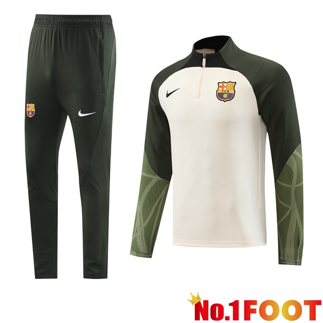 FC Barcelona Training Tracksuit Suit White Green 2023/2024