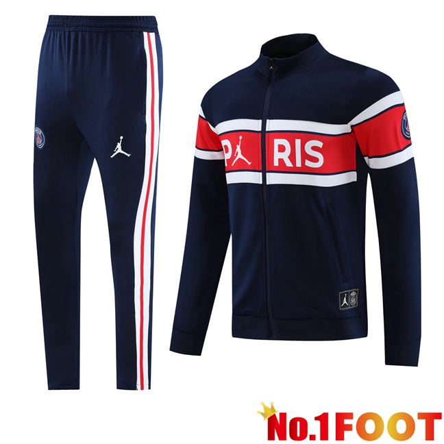 JORDAN Paris PSG Training Jacket Suit Royal Blue Red 2023/2024