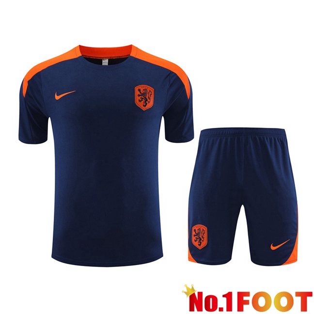 Netherlands Training T Shirt + Shorts Royal Blue 2023/2024