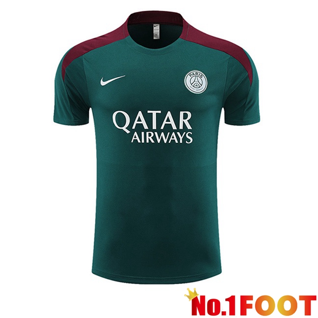 Paris PSG Training T Shirt Green 2023/2024