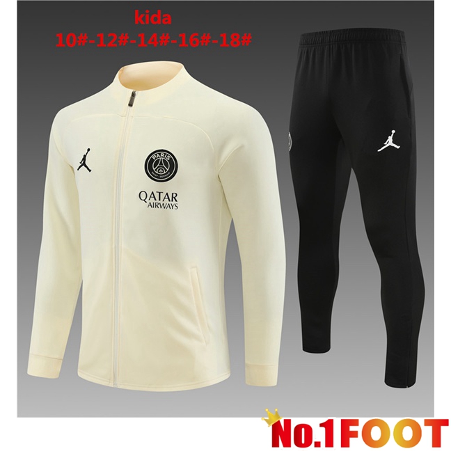 Paris PSG Kids Training Tracksuit SuitYellow 2023/2024