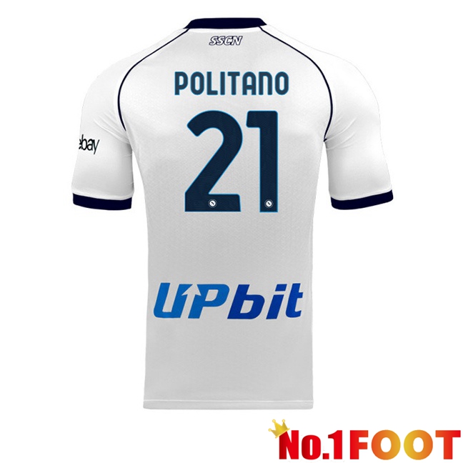 SSC Napoli (Matteo Politano 21) Soccer Jersey Away White 2023/2024