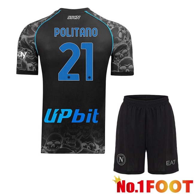 SSC Napoli (Matteo Politano 21) Kids Halloween Black 2023/2024