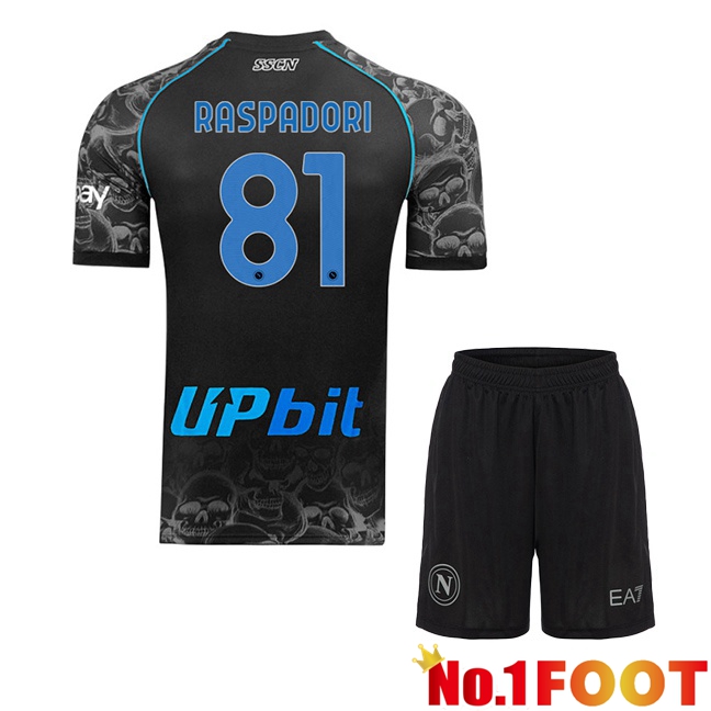 SSC Napoli (Giacomo Raspadori 81) Kids Halloween Black 2023/2024