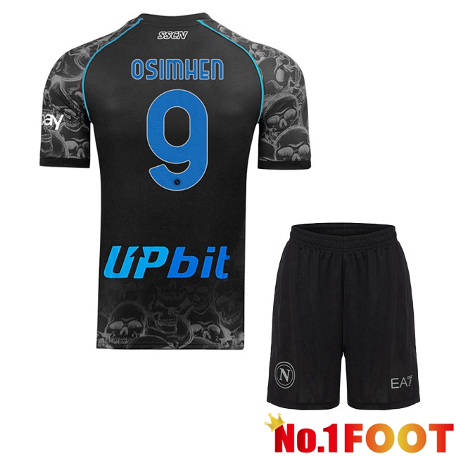 SSC Napoli (Victor Osimhen 9) Kids Halloween Black 2023/2024