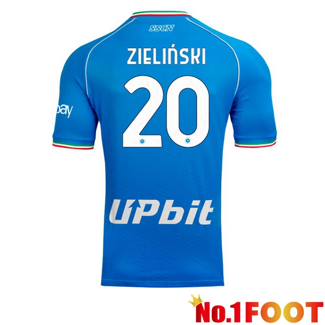 SSC Napoli (Piotr Zielinski 20) Soccer Jersey Home Blue 2023/2024