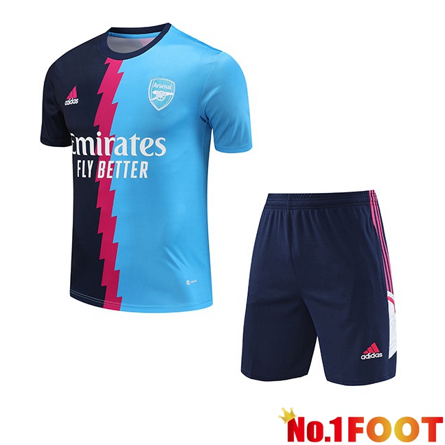 Arsenal Training T Shirt + Shorts Blue 2023/2024