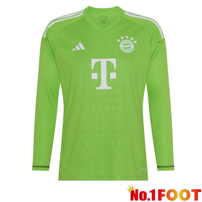 Bayern Munich Soccer Jersey Goalkeeper Long sleeve Green 2023/2024