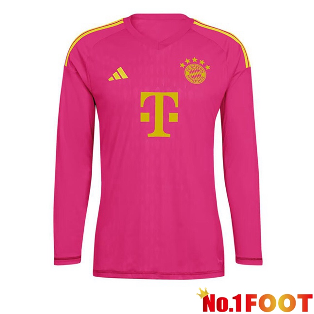 Bayern Munich Soccer Jersey Goalkeeper Long sleeve Pink 2023/2024