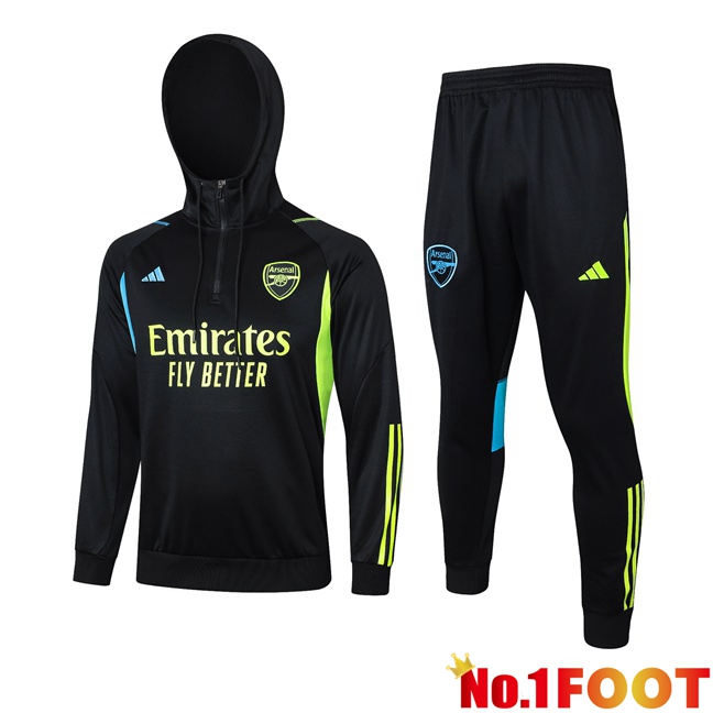 Arsenal Training Tracksuit Hoodie Black 2023/2024