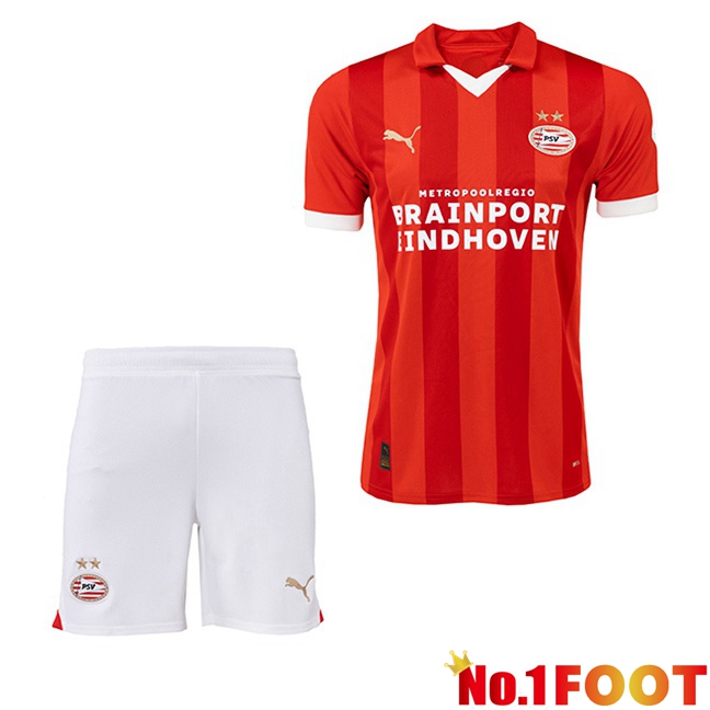 PSV Eindhoven Kids Soccer Jersey Home Red 2023/2024