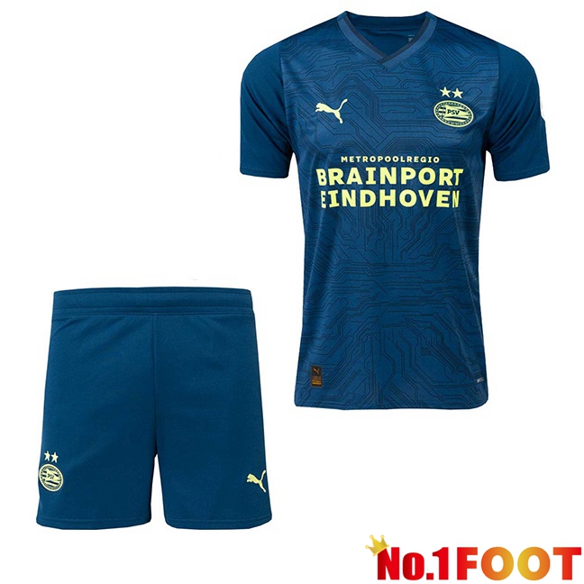 PSV Eindhoven Kids Soccer Jersey Third Blue Royal 2023/2024