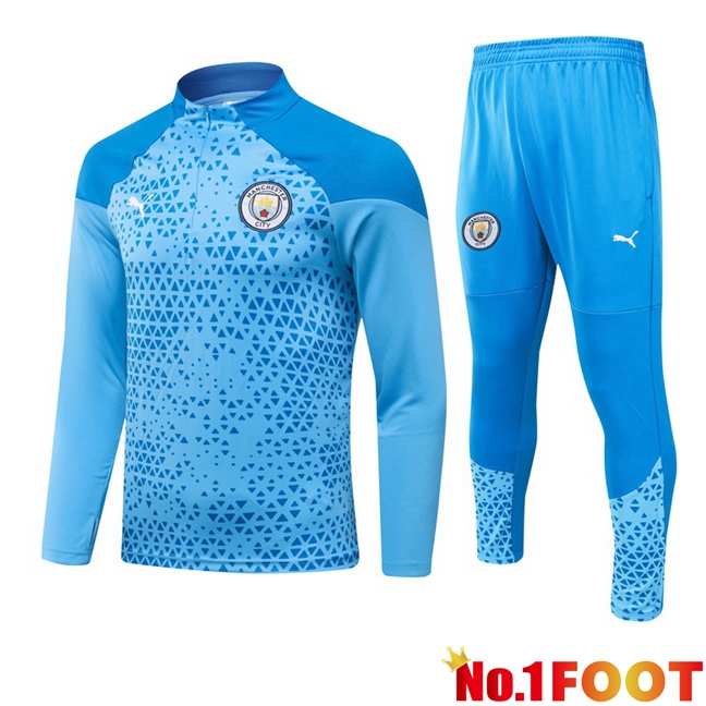 Manchester City Training Tracksuit Suit Blue 2023/2024