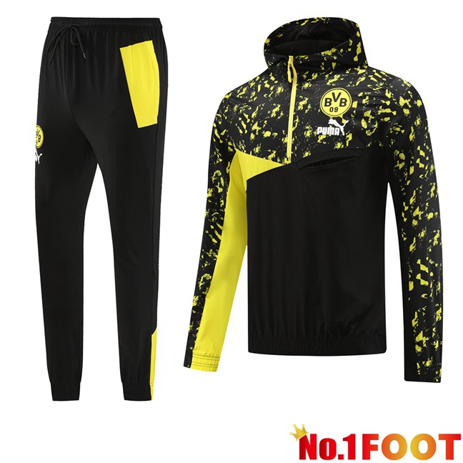 Dortmund BVB Training Tracksuit Windbreaker Black Yellow 2023/2024