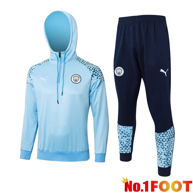 Manchester City Training Tracksuit Hoodie Blue 2023/2024