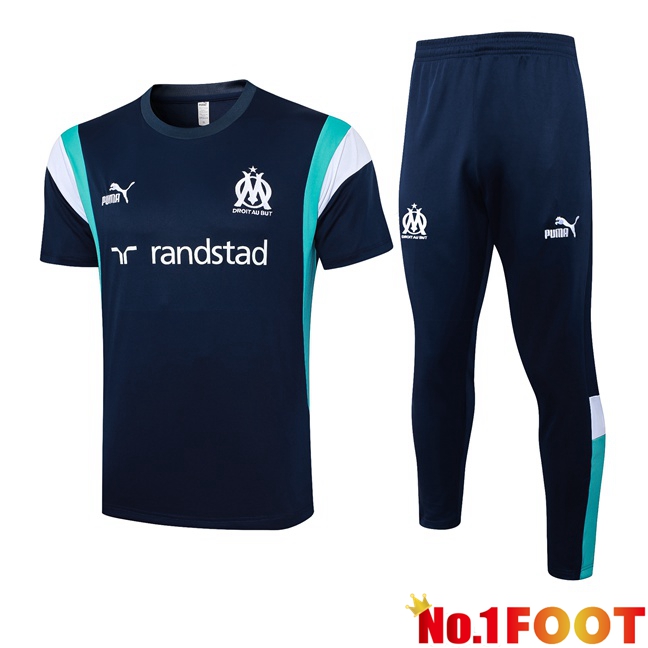 Marseille OM Training T Shirt + Shorts Blue Royal 2023/2024