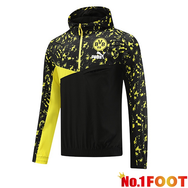 Dortmund BVB Training Jacket Windbreaker Black Yellow 2023/2024