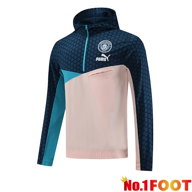 Manchester City Training Jacket Windbreaker Blue Pink 2023/2024