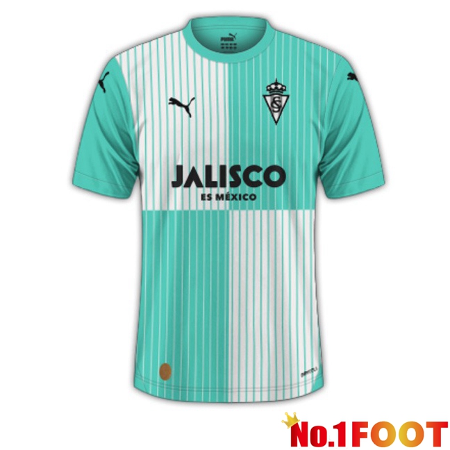 Sporting Gijon Soccer Jersey Away Green 2023/2024