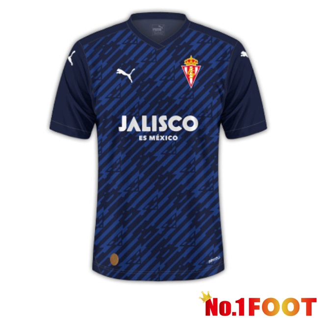 Sporting Gijon Soccer Jersey Third Blue Royal 2023/2024