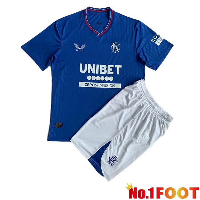 Rangers FC Kids Soccer Jersey Home Blue 2023/2024