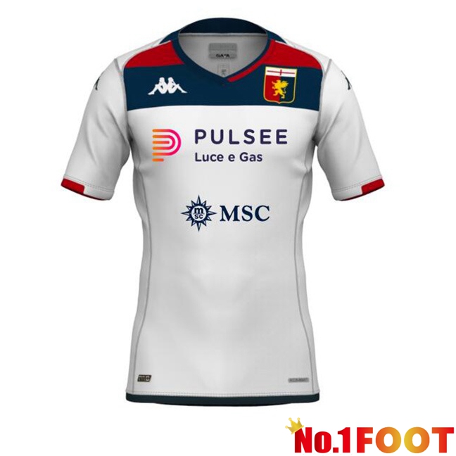 Genoa CFC Soccer Jersey Away White 2023/2024