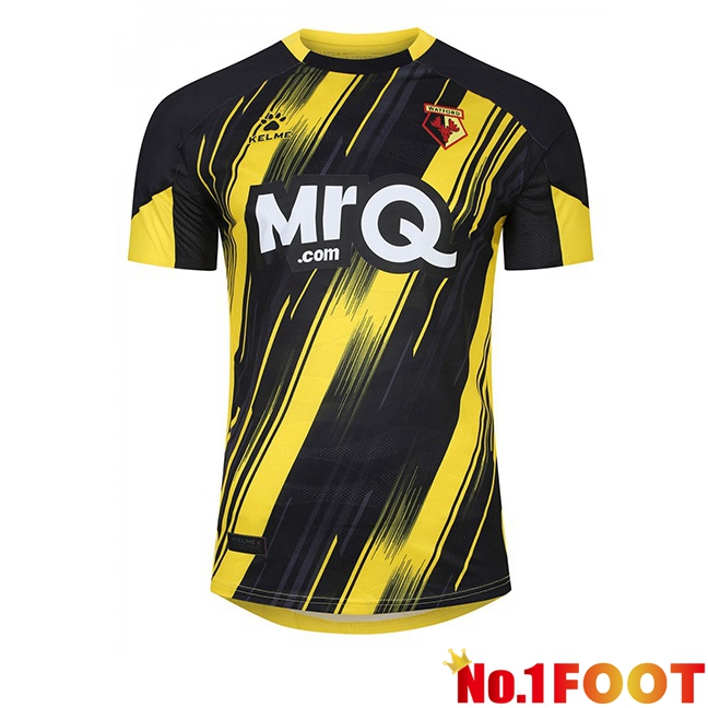 Watford FC Soccer Jersey Home Yellow Black 2023/2024