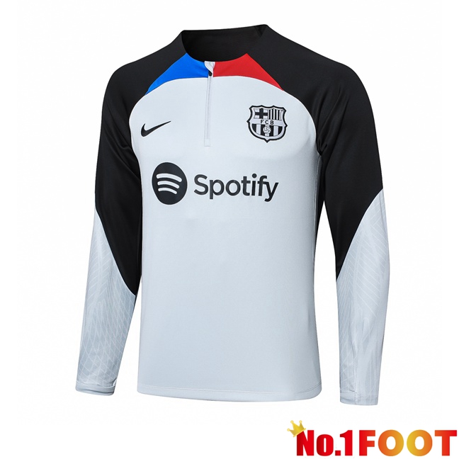 FC Barcelona Training Sweatshirt White Black 2023/2024