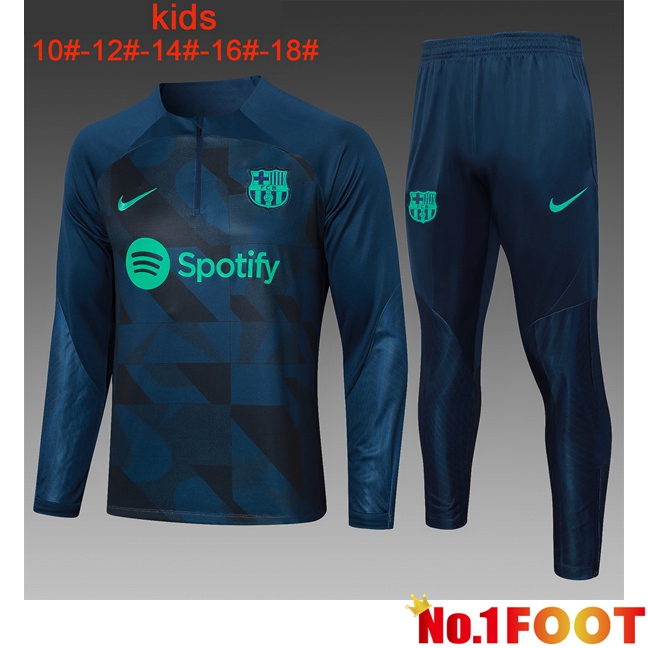 FC Barcelona Kids Training Tracksuit Suit Blue Royal 2023/2024