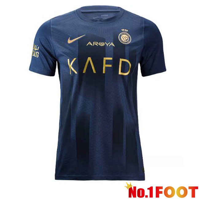 Al-Nassr FC Soccer Jersey Away Blue 2023/2024