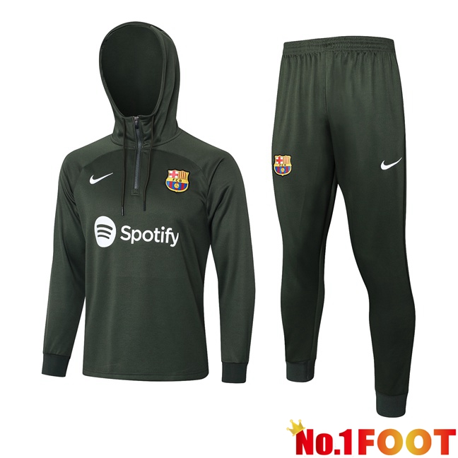 FC Barcelona Training Tracksuit Hoodie Green 2023/2024