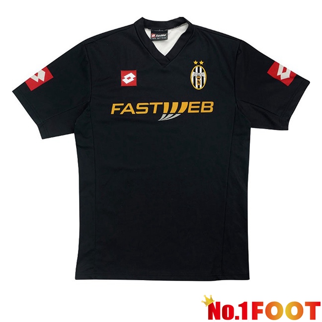 Juventus Retro Soccer Jersey Away Black 2001-2002