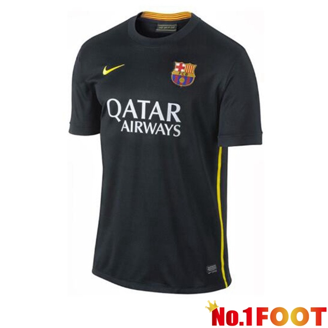 FC Barcelona Retro Soccer Jersey Third Black 2013-2014