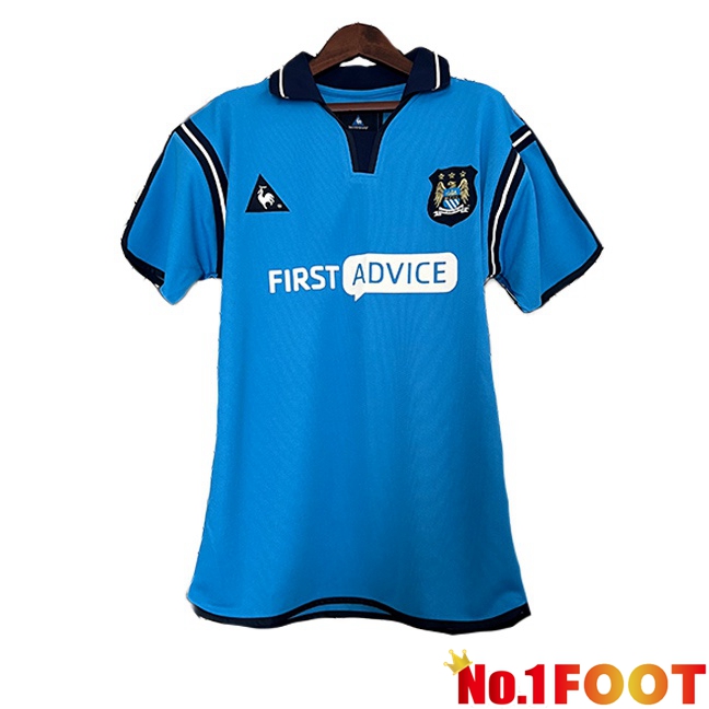 Manchester City Retro Soccer Jersey Home Blue 2002-2003