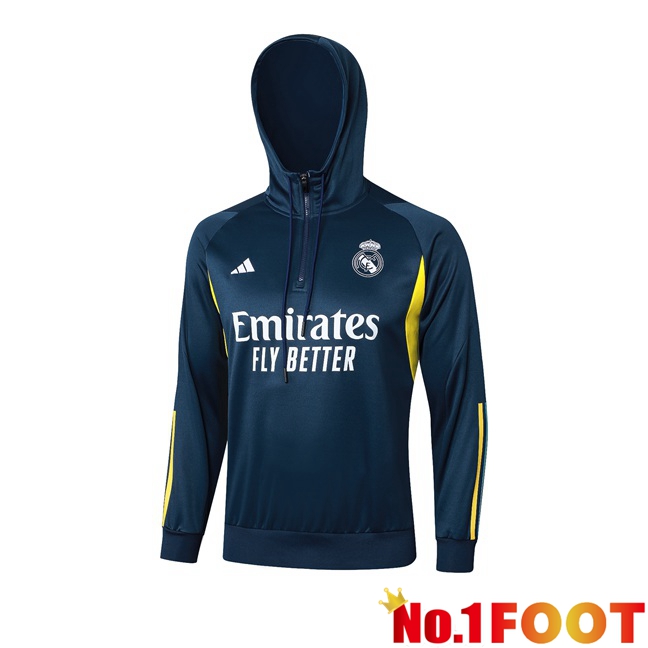 Real Madrid Training Sweatshirt Hoodie Blue Royal 2024/2025