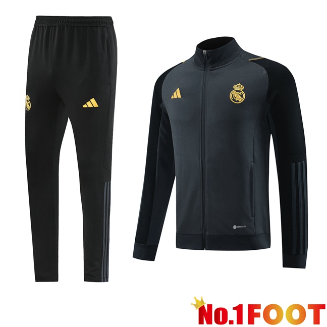 Real Madrid Training Jacket Suit Grey 2024/2025