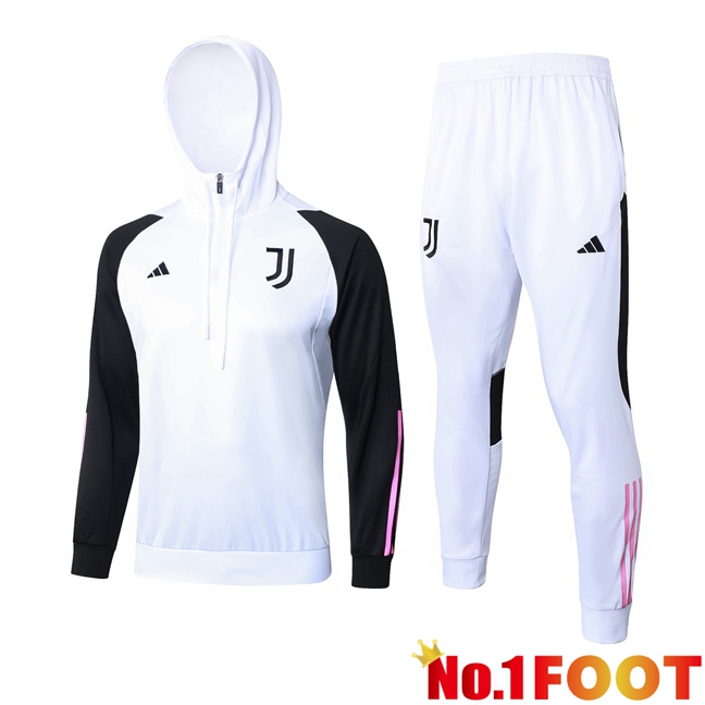 Juventus Training Tracksuit Sweatshirt Hoodie White 2024/2025