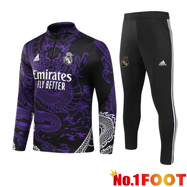 Real Madrid Training Tracksuit Suit Purple 2024/2025