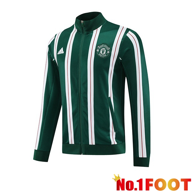 Manchester United Training Jacket Green White 2024/2025