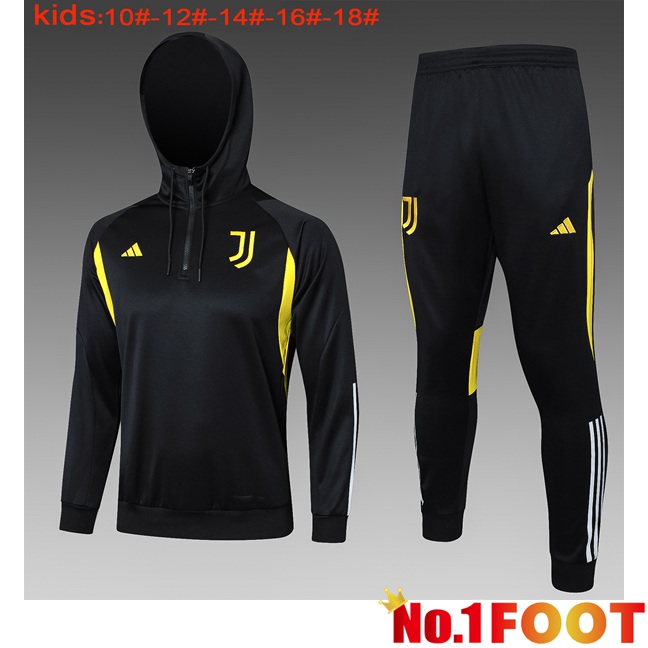 Juventus Training Tracksuit Hoodie Kids Black 2024/2025