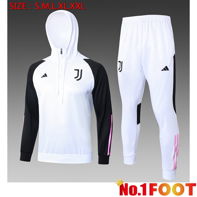 Juventus Training Tracksuit Hoodie Kids White 2024/2025