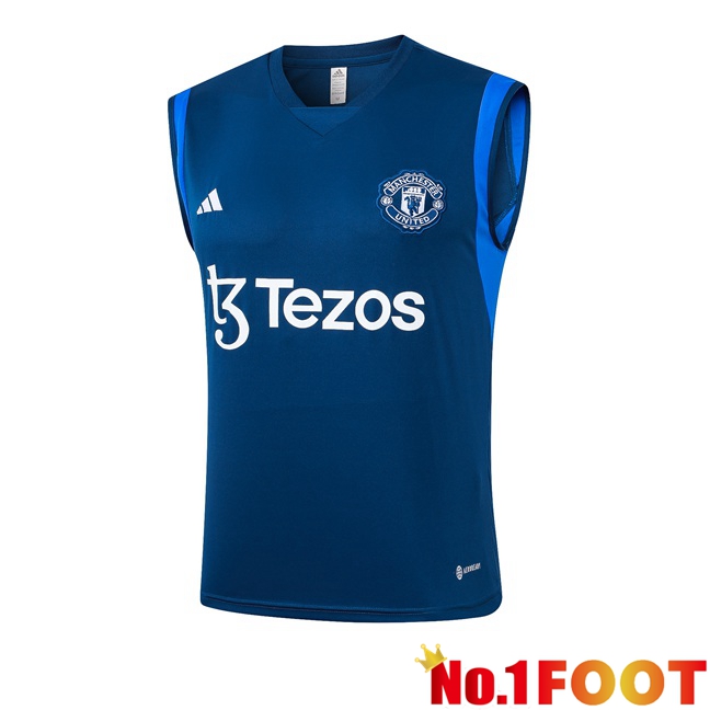 Manchester United Soccer Vest + Shorts Blue Royal 2024/2025