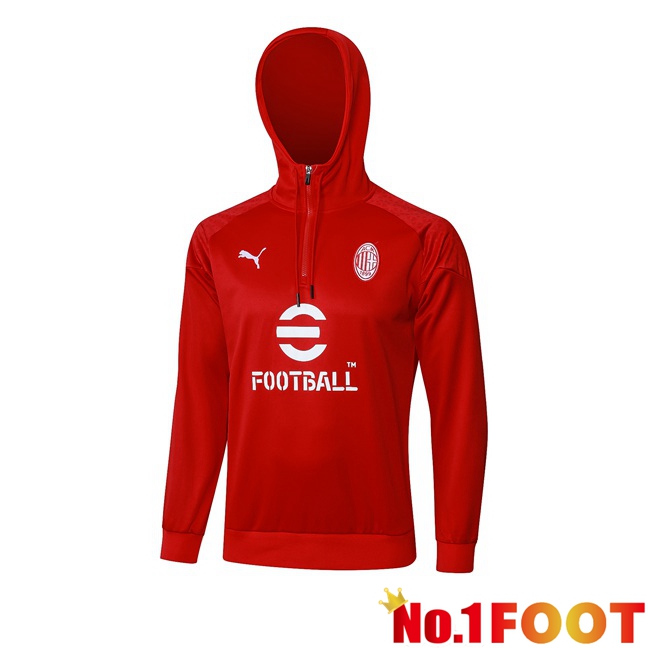 AC Milan Training Sweatshirt Hoodie Red 2024/2025