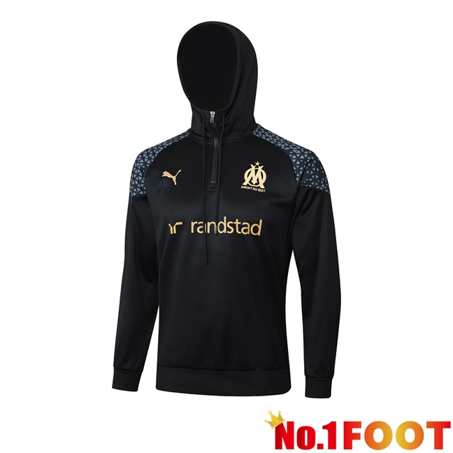 Marseille OM Training Sweatshirt Hoodie Black 2024/2025