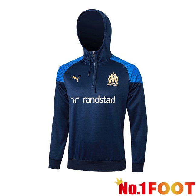 Marseille OM Training Sweatshirt Hoodie Blue Royal 2024/2025