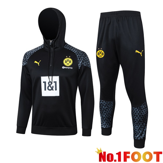 Dortmund BVB Training Tracksuit Sweatshirt Hoodie Black 2024/2025