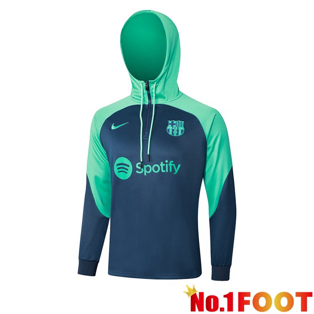 FC Barcelona Training Sweatshirt Hoodie Green Blue 2024/2025