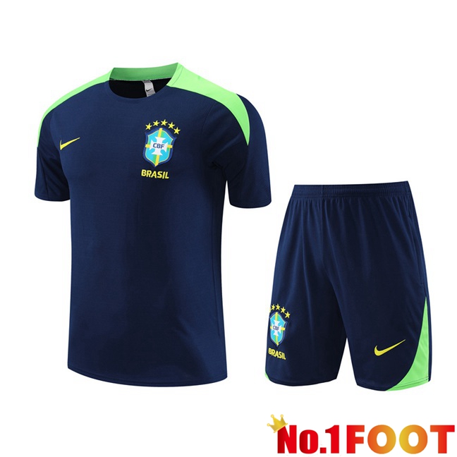 Brazil Training T Shirt + Shorts Blue Royal 2024/2025